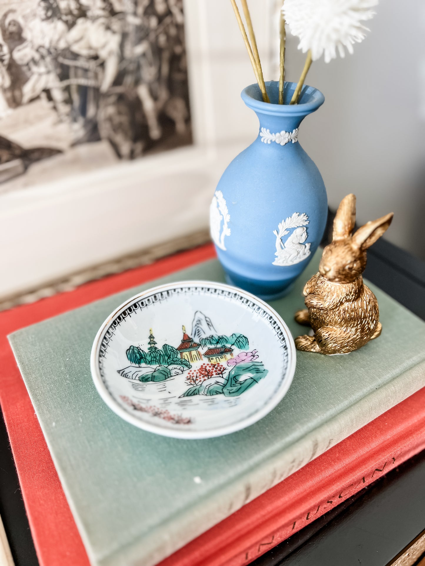 Chinese Hand Painted Trinket Tray