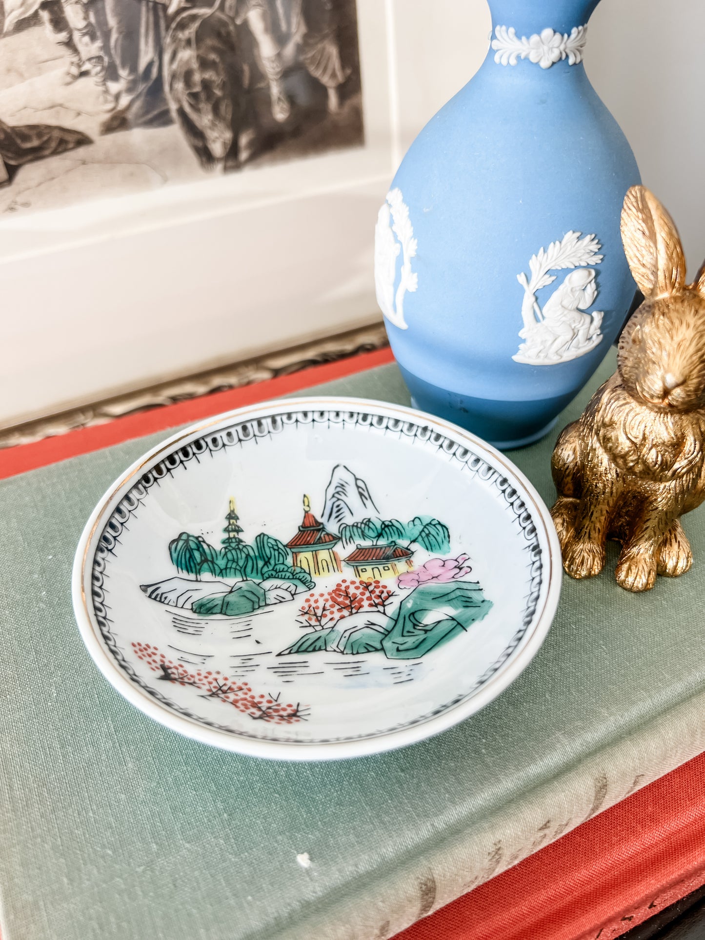 Chinese Hand Painted Trinket Tray