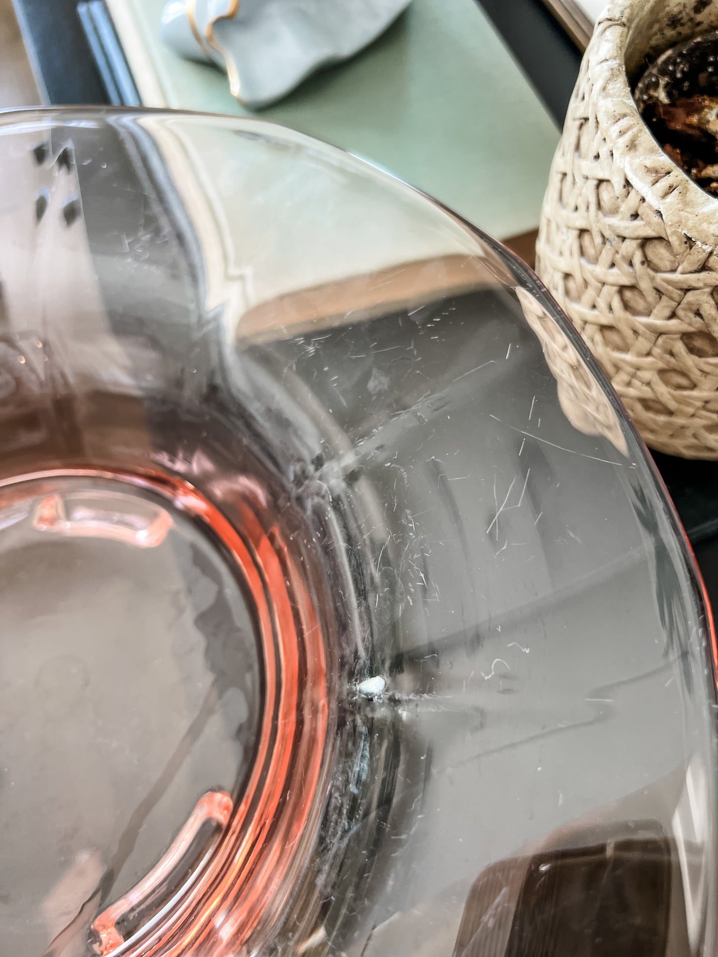 Pink Depression Glass Bowl