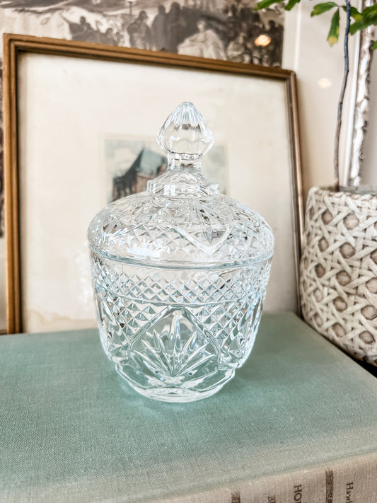 Anchor Hocking Crystal Sugar Bowl