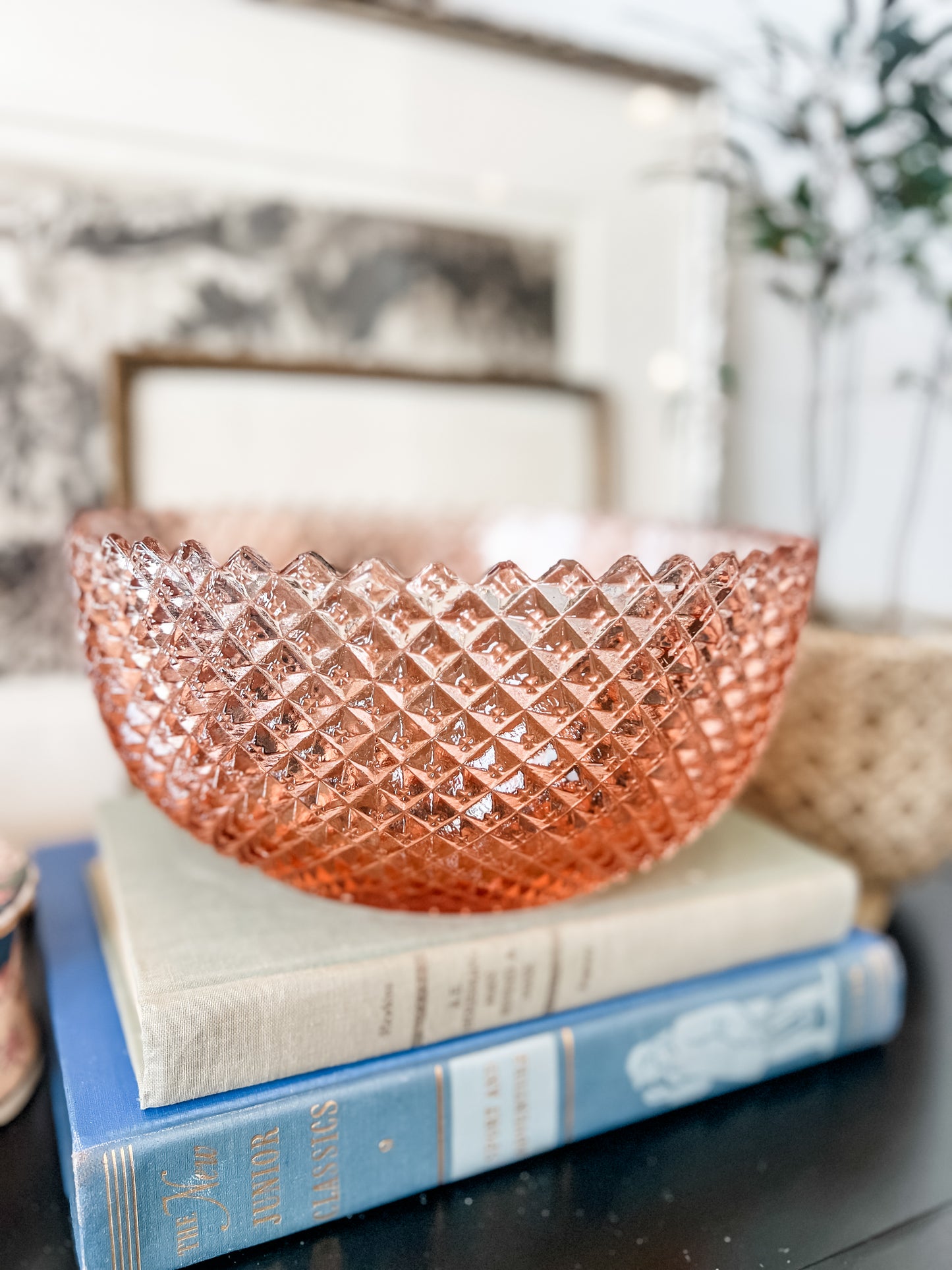 Anchor Hocking Miss America Pink Depression Glass Cupped Bowl