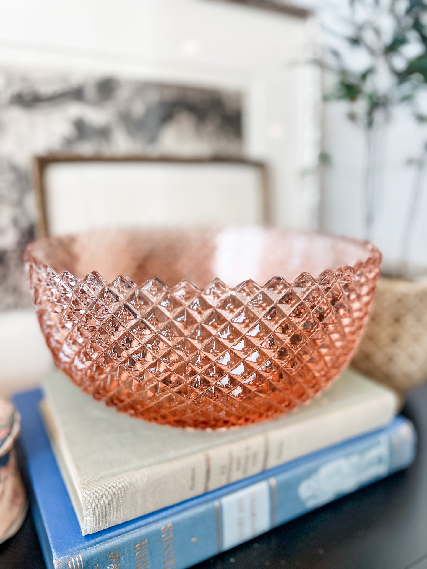 Anchor Hocking Miss America Pink Depression Glass Cupped Bowl