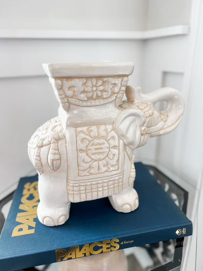 Vintage Ceramic Elephant Planter