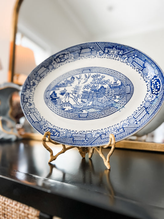 Blue Willow Platter by Royal USA