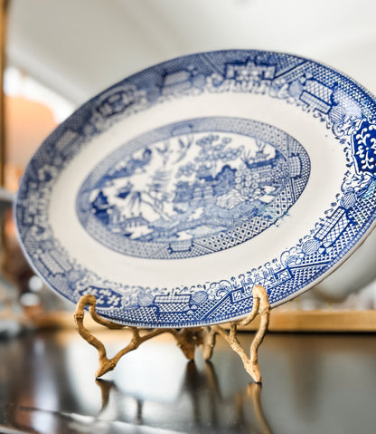 Blue Willow Platter by Royal USA