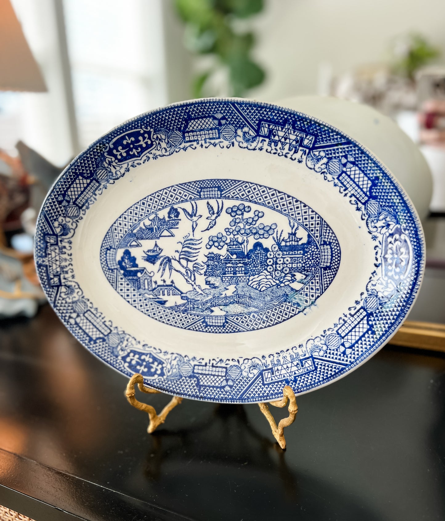 Blue Willow Platter by Royal USA